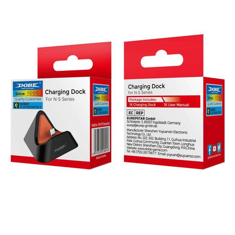 DOBE Console Charging Station for Nintendo Switch 2/Switch/Switch OLED/Switch Lite(Orange Black)