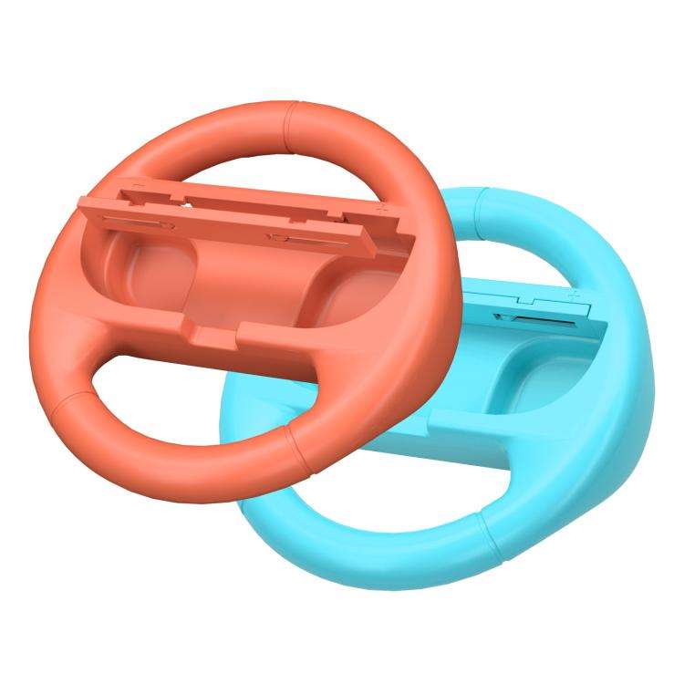 2pcs /Pack Steering Wheel Grip for Nintendo Switch 2/Switch Joy-Con Controllers(Orange Blue)