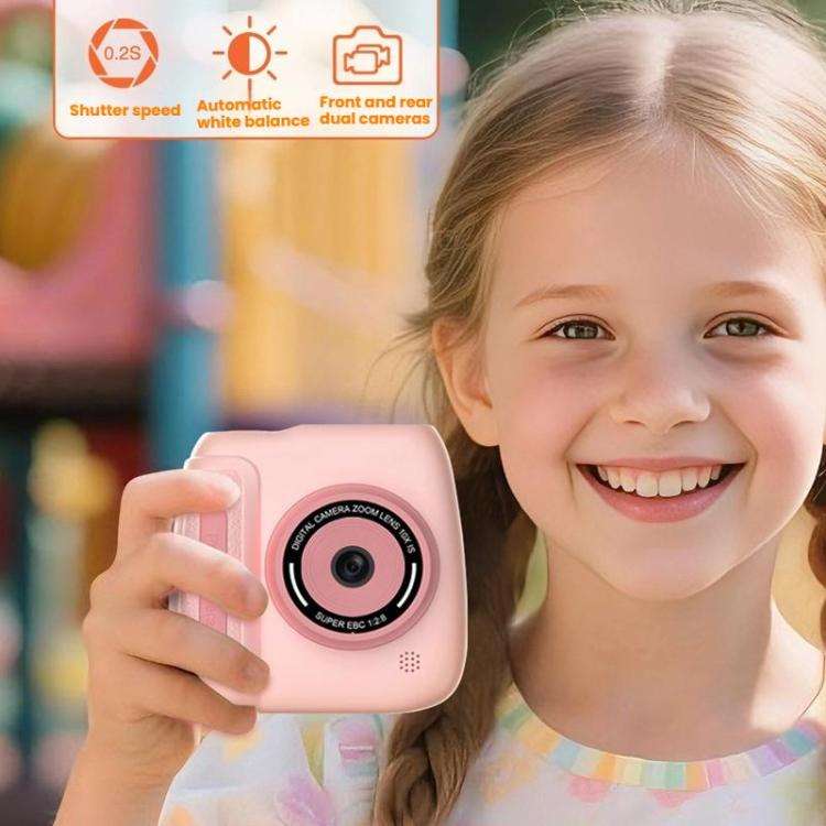 Children Instant Print Digital Camera Dual Front Rear Cameras HD Mini Camera(Yellow)