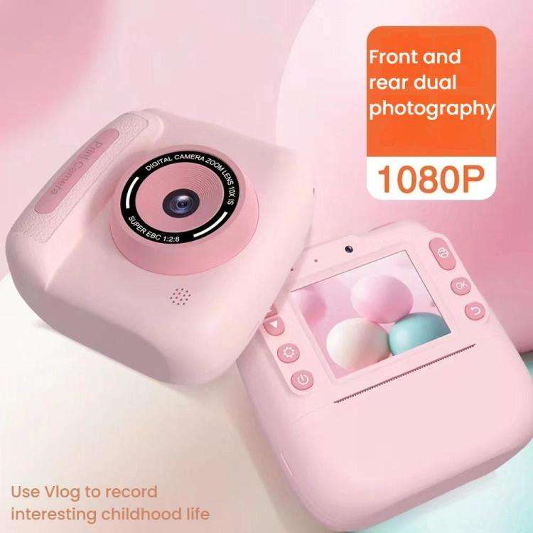 Children Instant Print Digital Camera Dual Front Rear Cameras HD Mini Camera(Blue)