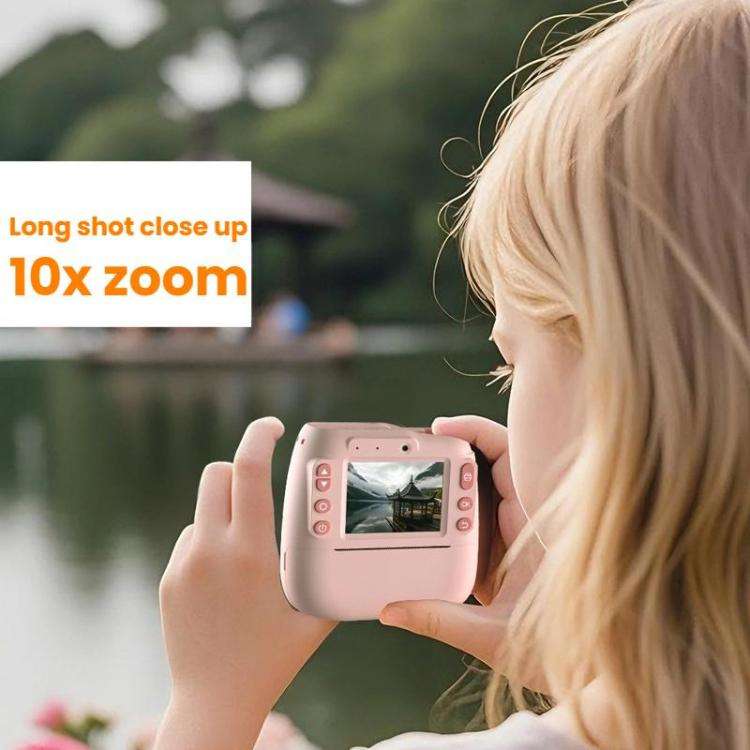 Children Instant Print Digital Camera Dual Front Rear Cameras HD Mini Camera(Yellow)