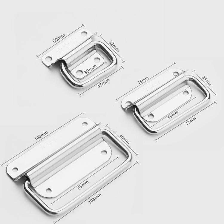 100mm 304 Stainless Steel Folding Pull Handle For Cabine Kitchen Drawer Door Toolbox