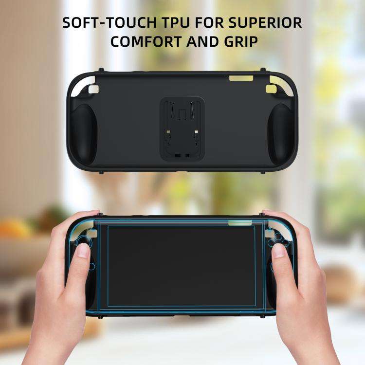 For Nintendo Switch 2 Full-Body Protective Case TPU Base + ABS Cover with Built-in Stand & Carryi...