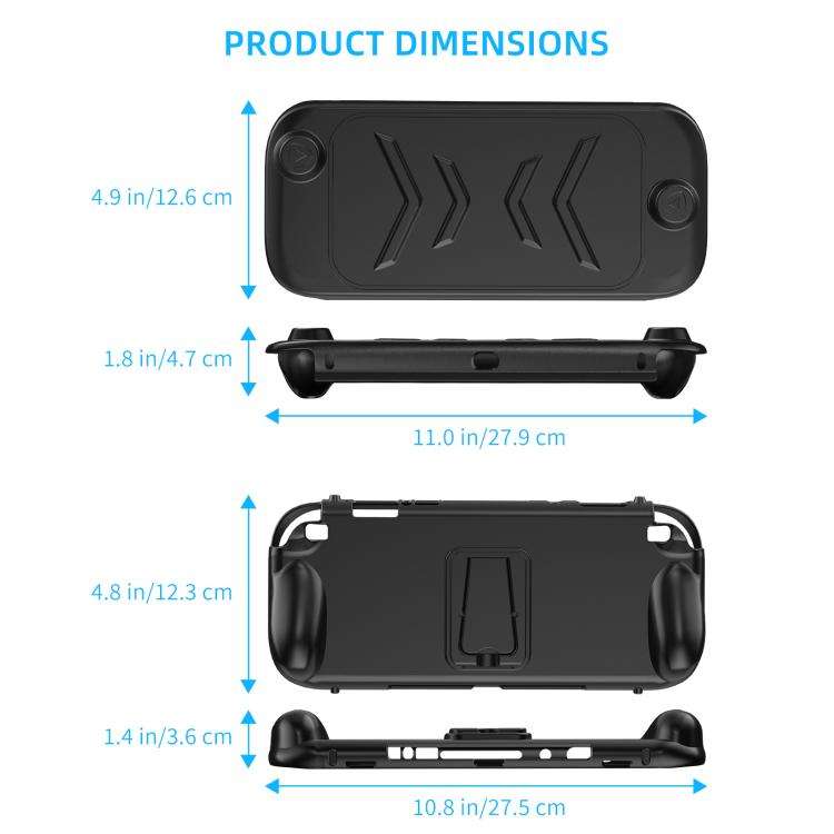 For Nintendo Switch 2 Full-Body Protective Case TPU Base + ABS Cover with Built-in Stand & Carryi...
