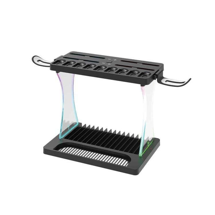 For Nintendo Switch 2 Joy-Con Multi-Functional Holder Charging Station with RGB Lights 25 Game Ca...