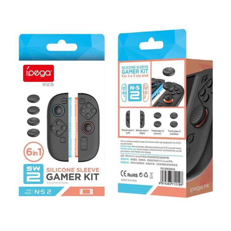 For Nintendo Switch 2 Joy-Con ipega PG-SW2083 Handle Silicone Protective Cover With Joystick Cap(...