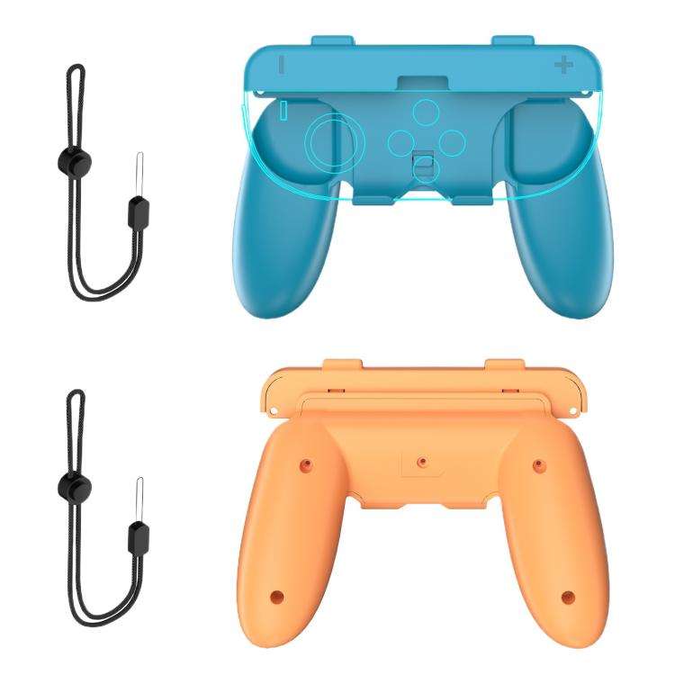 For Nintendo Switch 2 Joy-Con Controllers  2-in-1 Detachable Grip for Dual/Single-Hand Use(Blue Red)