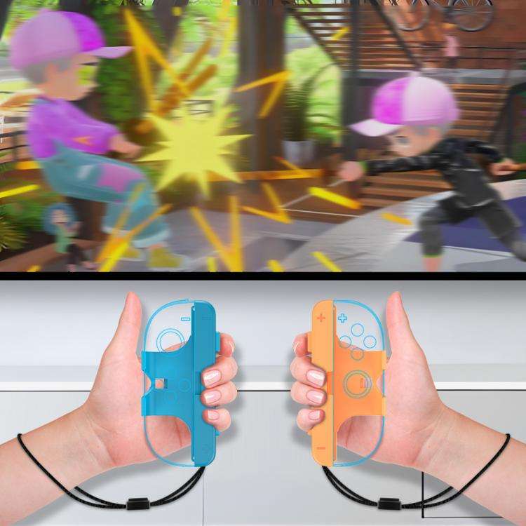 For Nintendo Switch 2 Joy-Con Controllers  2-in-1 Detachable Grip for Dual/Single-Hand Use(Blue Red)