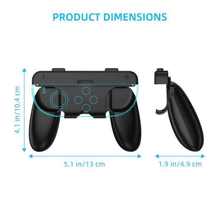 For Nintendo Switch 2 Joy-Con Controllers  2-in-1 Detachable Grip for Dual/Single-Hand Use(Blue Red)