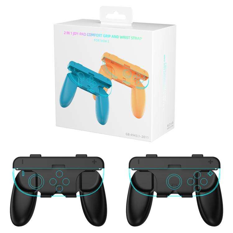 For Nintendo Switch 2 Joy-Con Controllers  2-in-1 Detachable Grip for Dual/Single-Hand Use(Blue Red)