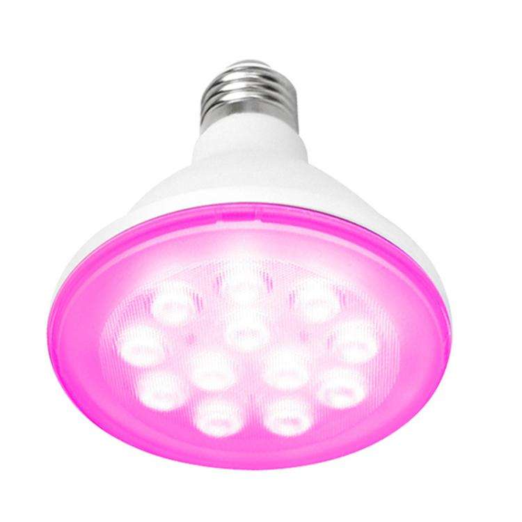 12 LEDs E27 Plant Growth Light Bulb Home Use Balcony Potted Plant Uniform Lighting Bulb(Pink Purple)