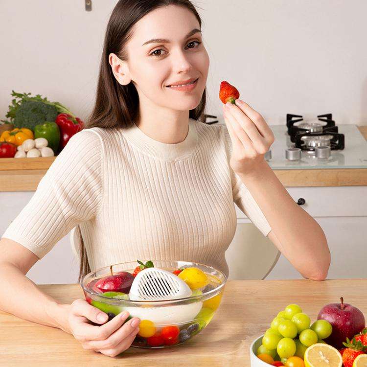 Portable Sterilization Pesticide Residue Removal Fruit Vegetable Cleaning Machine, Size: English(...