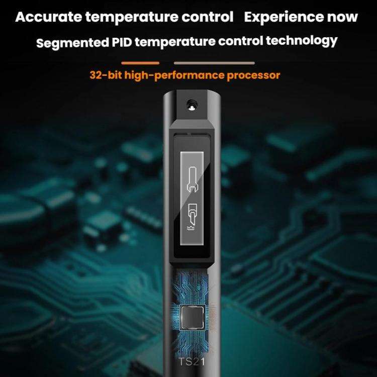 100W Intelligent Precision Aluminum Alloy Soldering Iron With Light, Model: TS21-KU Set