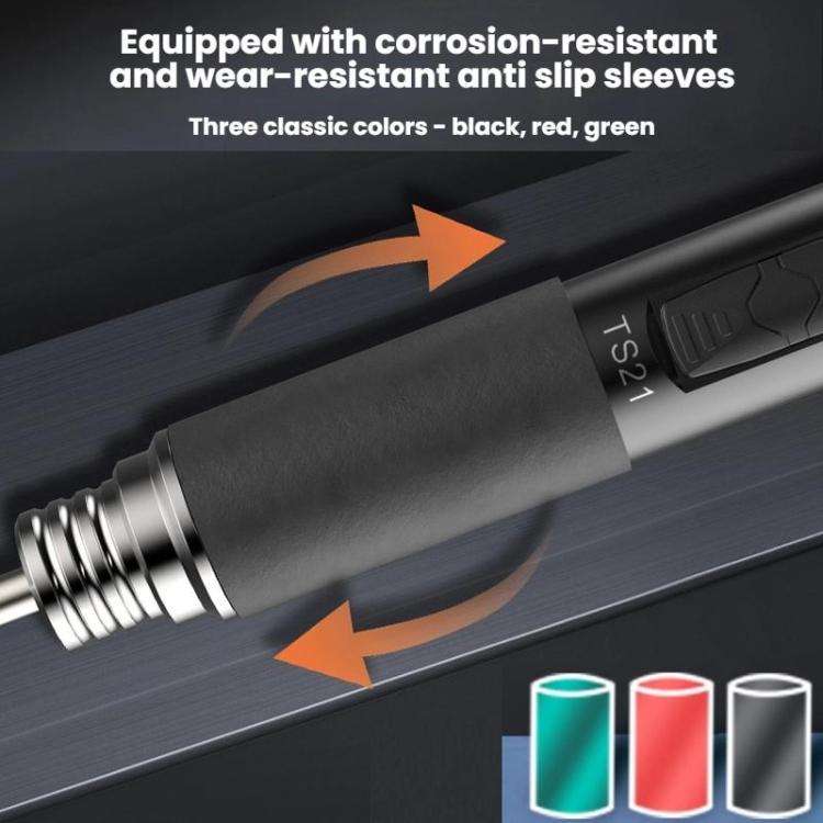 100W Intelligent Precision Aluminum Alloy Soldering Iron With Light, Model: TS21-KU Set