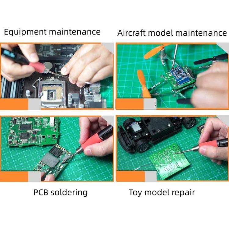 100W Intelligent Precision Aluminum Alloy Soldering Iron With Light, Model: TS21-KU Set
