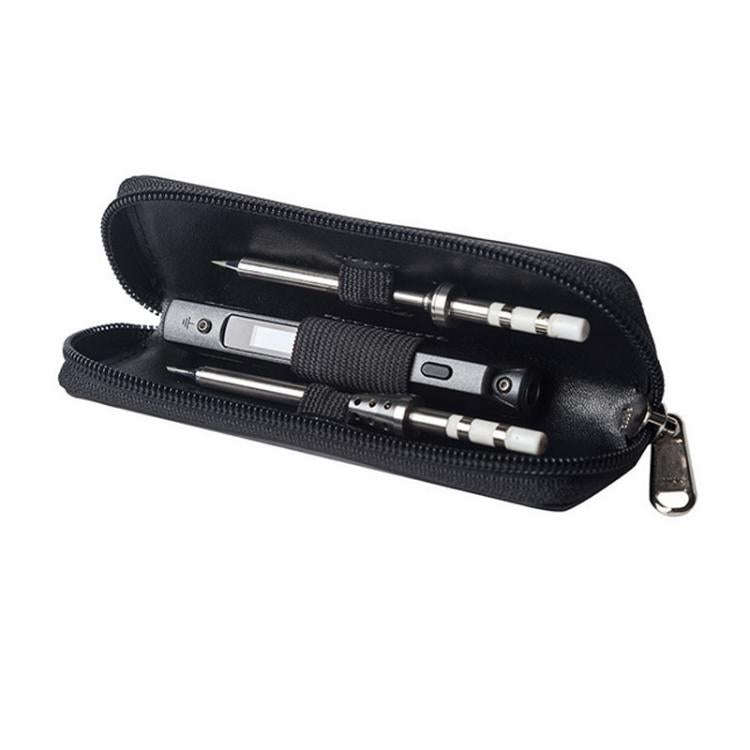Microfiber Leather Soldering Iron Portable Tool Storage Bag(Black)