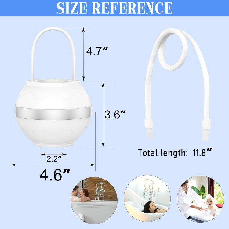 Universal Bathtub Faucet Water Filter No Drill Hang-On Bath Shower Purifier,(White)