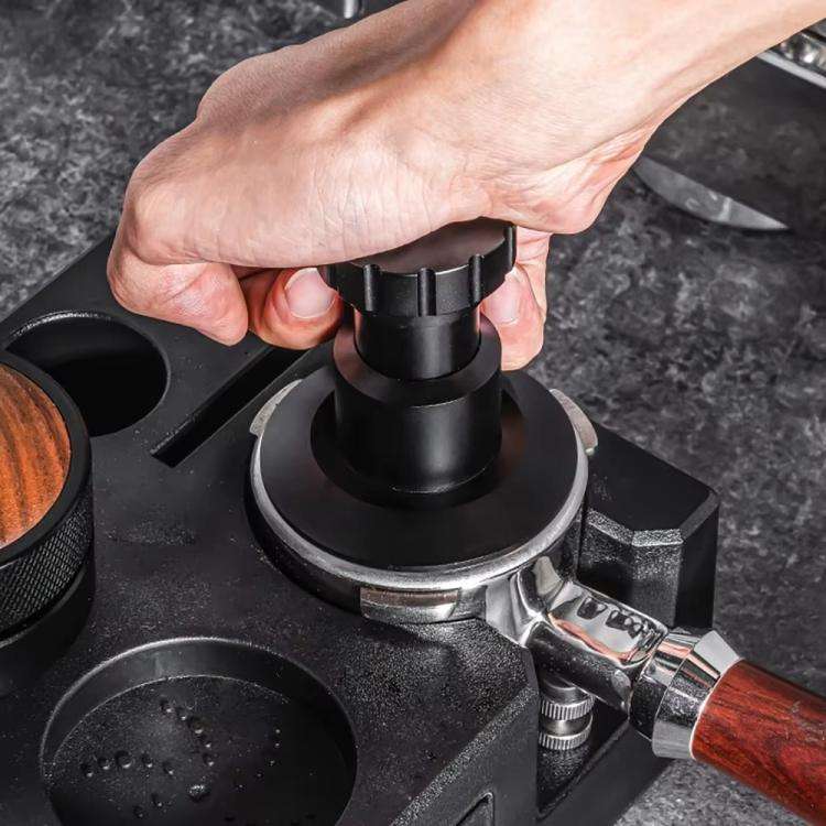 51mm Adjustable Impact Coffee Tamper with Threaded Base Spring-Loaded Espresso Tamper Tool