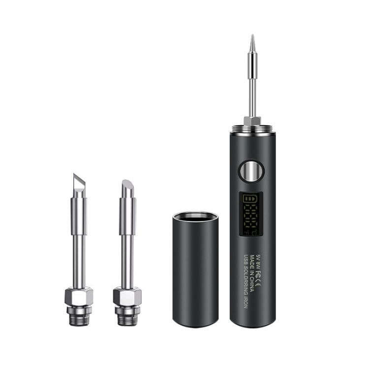 Mini USB Portable Wireless Digital Display Soldering Iron, Specification: Large 1400 mAh + Blade ...