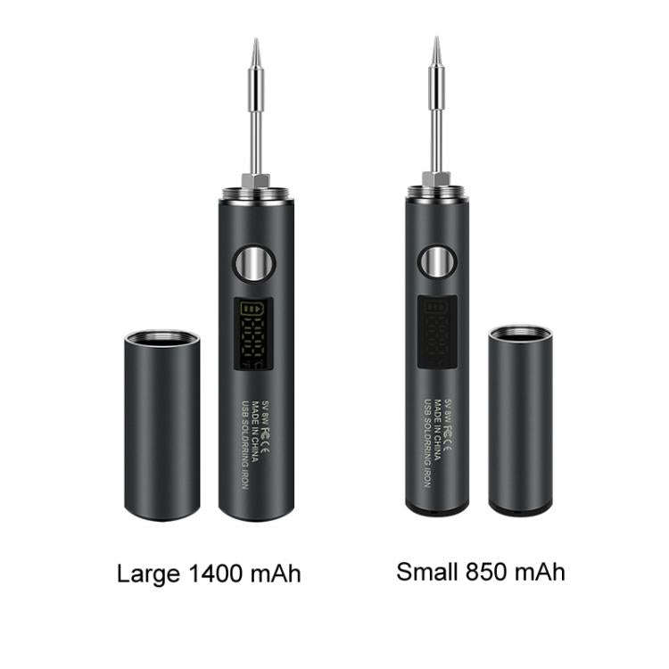 Mini USB Portable Wireless Digital Display Soldering Iron, Specification: Large 1400 mAh + Blade ...