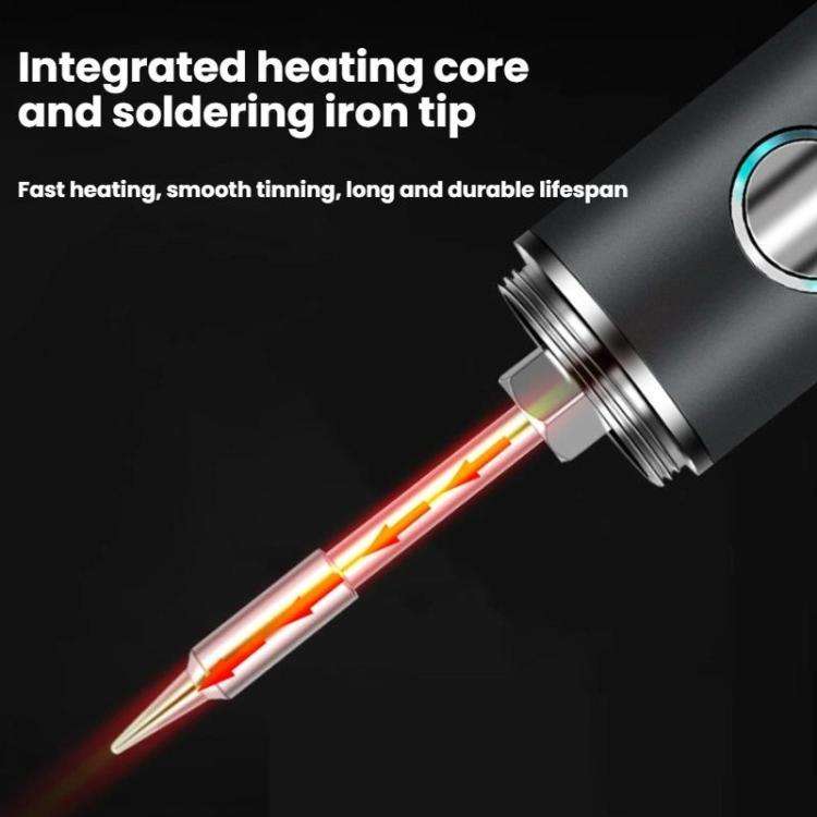Mini USB Portable Wireless Digital Display Soldering Iron, Specification: Large 1400 mAh + Blade ...