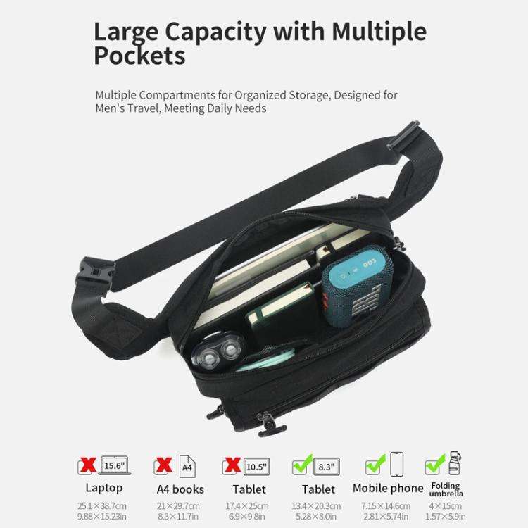 Tigernu Men Chest Bag Outdoor Messenger Bag Waterproof Crossbody Sling Bag For Hunting Commuting ...