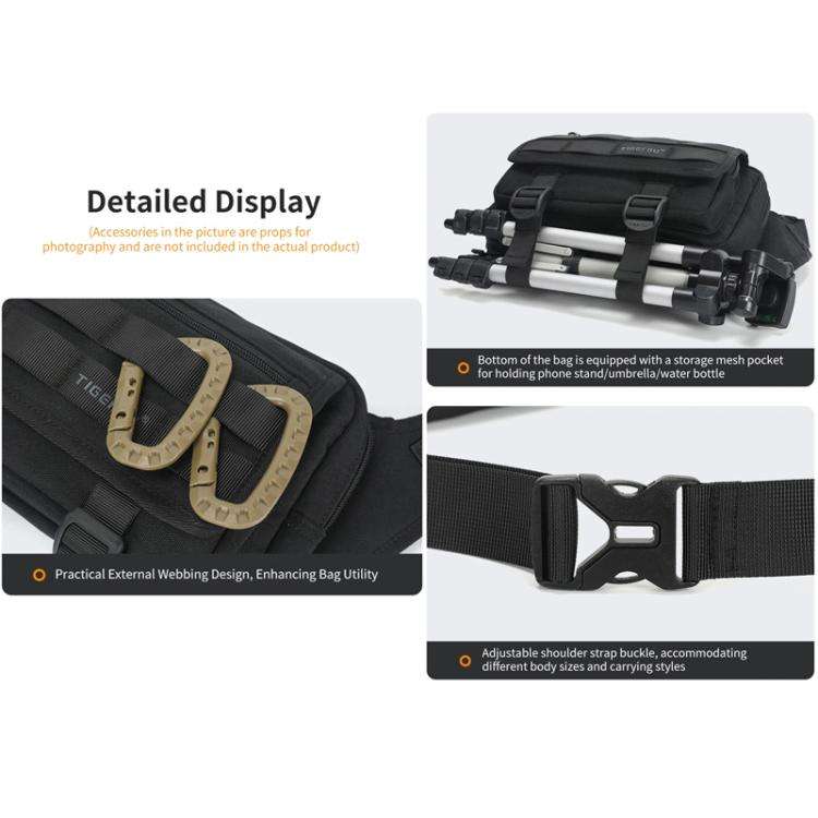 Tigernu Men Chest Bag Outdoor Messenger Bag Waterproof Crossbody Sling Bag For Hunting Commuting ...