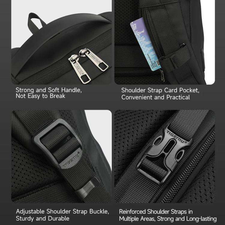 Tigernu T-B9836 3-in-1 Detachable Men Backpack Convertible Travel Laptop Bag for Sports & Commuti...