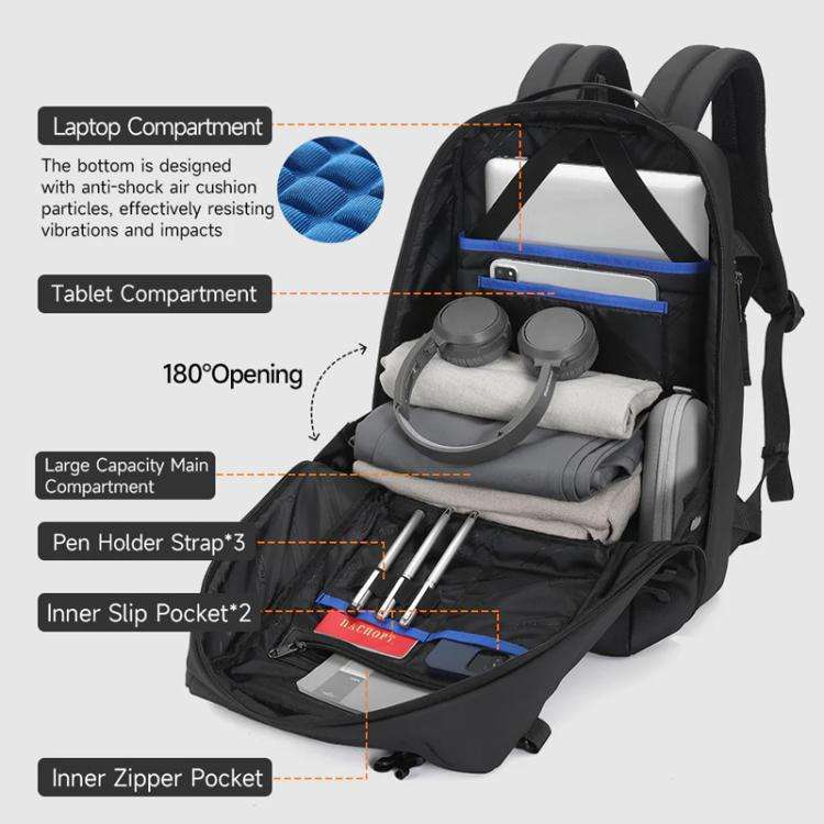 Tigernu T-B9836 3-in-1 Detachable Men Backpack Convertible Travel Laptop Bag for Sports & Commuti...