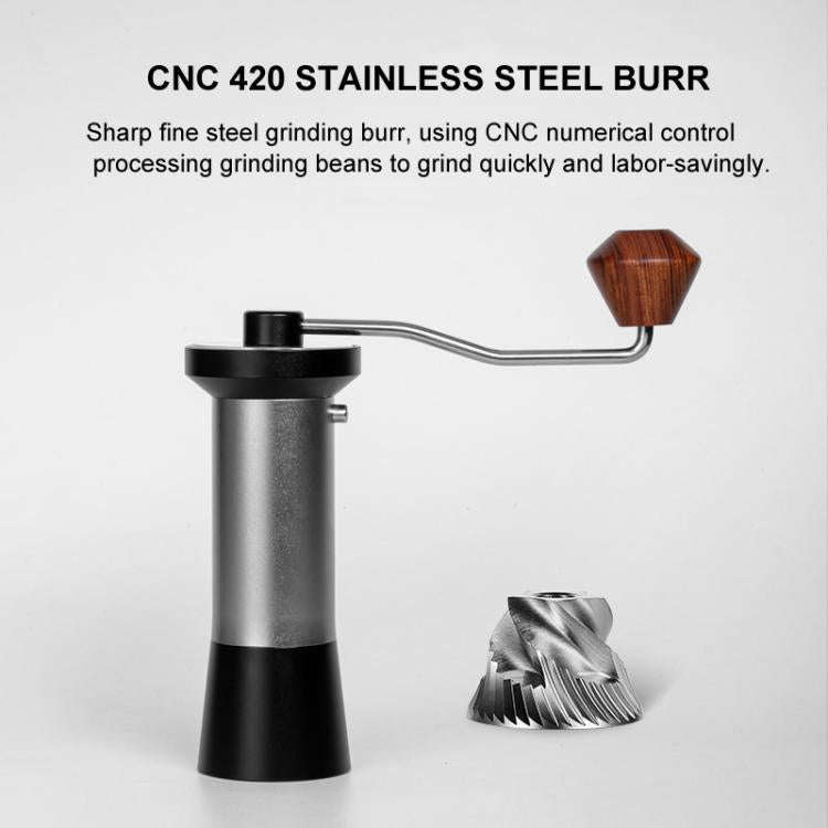 Manual Coffee Grinder with 5-Claw 420 Stainless Steel Burr External Click Adjustable Grind Settin...