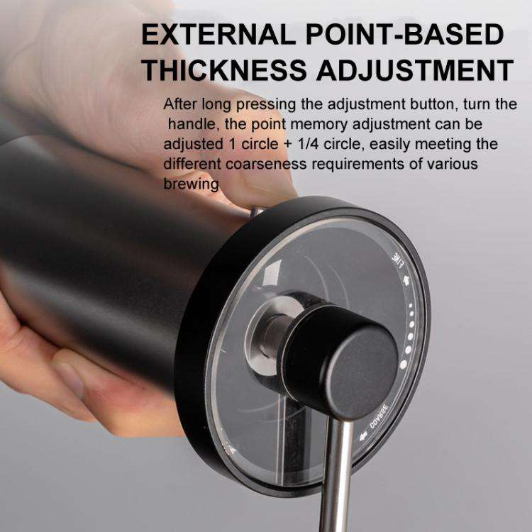 Manual Coffee Grinder with 5-Claw 420 Stainless Steel Burr External Click Adjustable Grind Settin...
