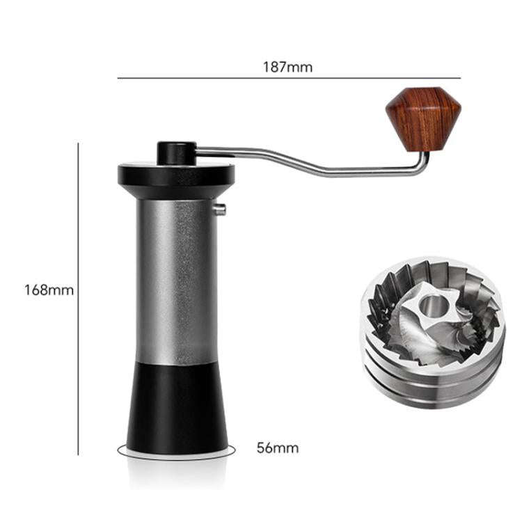Manual Coffee Grinder with 5-Claw 420 Stainless Steel Burr External Click Adjustable Grind Settin...