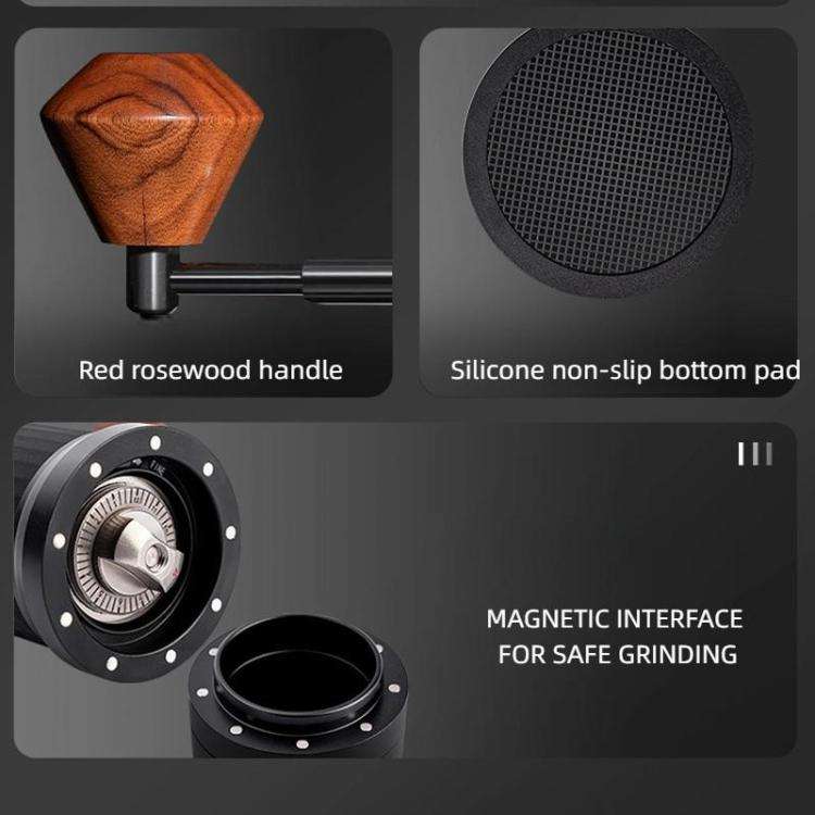 Seven Stars Manual Coffee Grinder CNC Stainless Steel Burr Foldable Hand Crank Mill for Coffee Be...