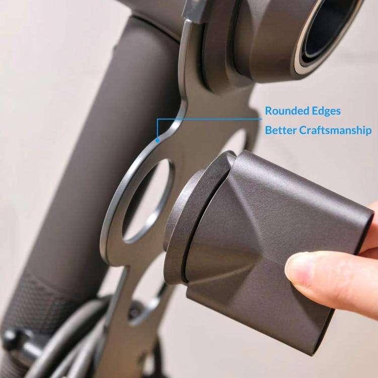 For Dyson Supersonic Hair Dryer Desktop Holder Metal Stand with Cable Organizer(Black)