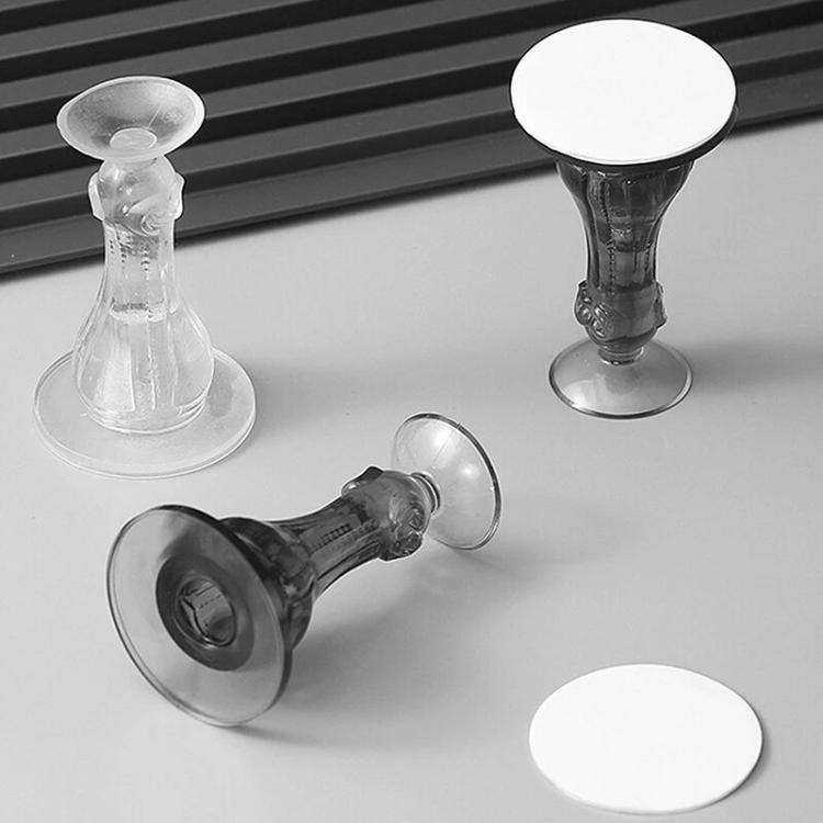 4pcs /Pack Silicone Door Stopper Wall Protector No Drill Anti-Slip Bumper for Bathroom/Bedroom Do...