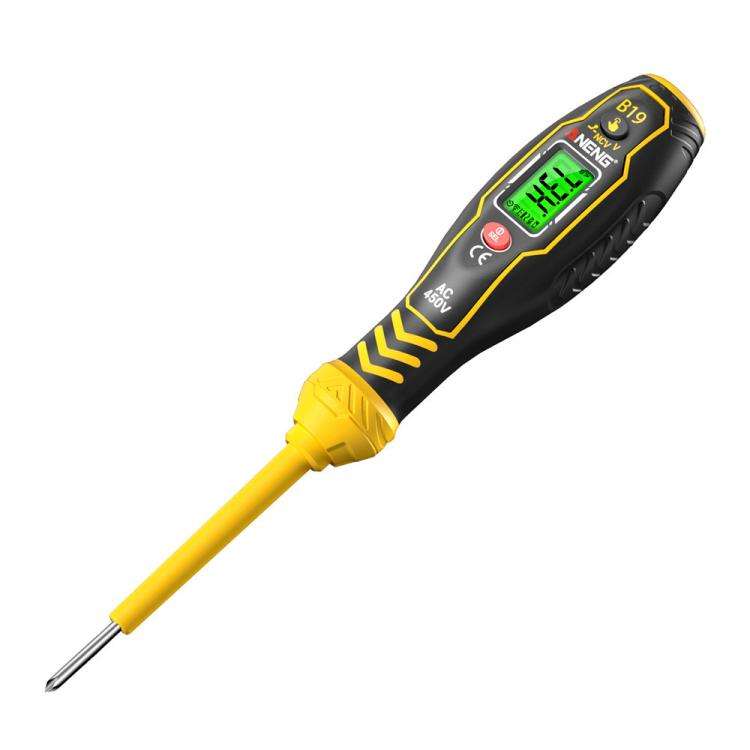 ANENG Digital Display High-Precision Intelligent Induction Test Pen(Yellow Cross Head)