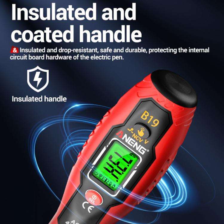 ANENG Digital Display High-Precision Intelligent Induction Test Pen(Yellow Cross Head)