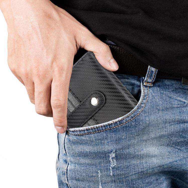 Pop-Up Aluminum Card Case RFID Blocking Metal Card Holder Wallet For Men and Women(Black)
