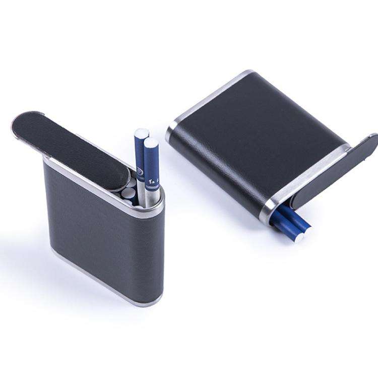 PU & Metal Cigarette Case for Men 20-Cigarette Capacity Crush-Proof Cigarette Holder(Coffee)