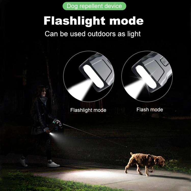 P9 Dual Head Ultrasonic Dog Deterrent Rechargeable Anti-Bark Device with Color Screen, LED Tail L...