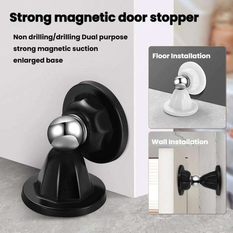 Magnetic Silicone 7cm Door Stopper No Drill Quiet Anti-Collision Wall Protector Universal Door Ho...
