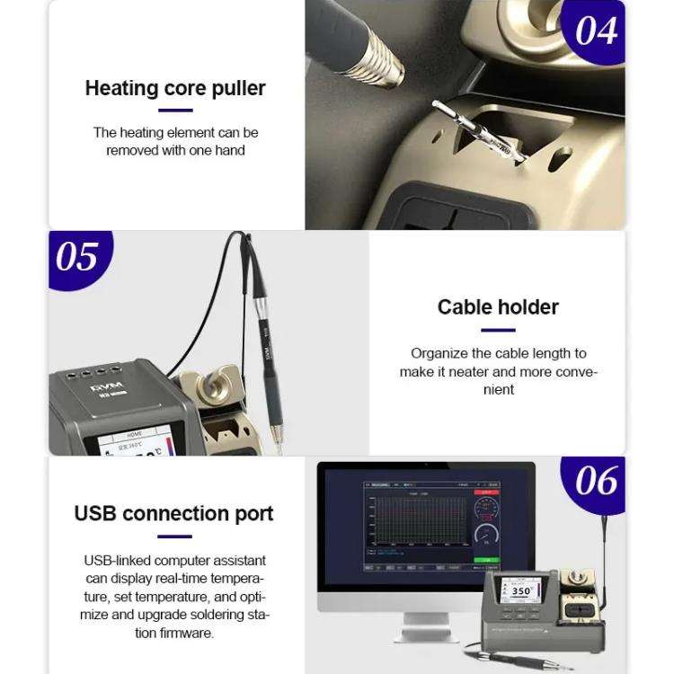 GVM H3 Smart 3 In 1 Electric Welding Station Mainboard Soldering Iron Smartphone Repair Smart Con...