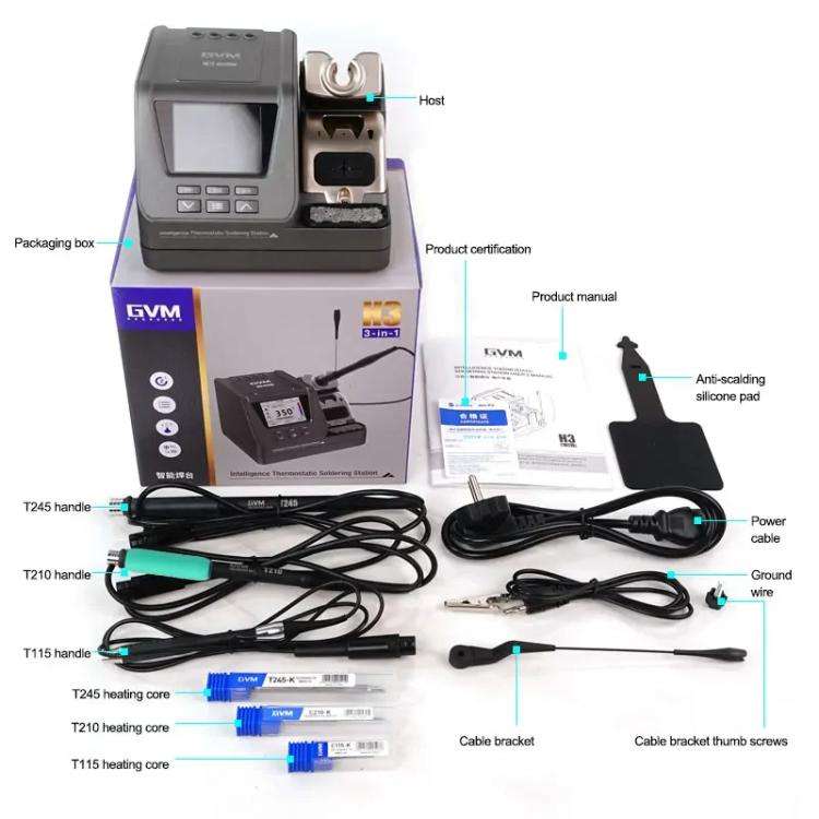 GVM H3 Smart 3 In 1 Electric Welding Station Mainboard Soldering Iron Smartphone Repair Smart Con...
