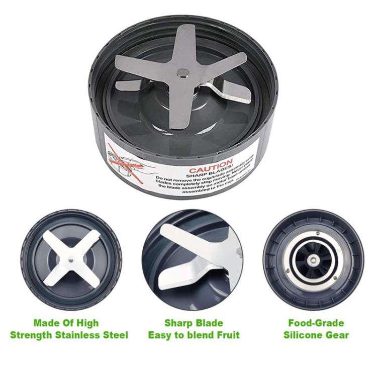 For NutriBullet 900W And 600W Blender Extractor Blade Replacement Parts(Gray Blue)