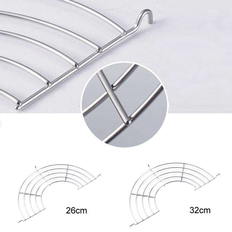 Stainless Steel Semi-circular Pot Edge Oil Drain Rack, Size: 26cm Thickness 3.0mm