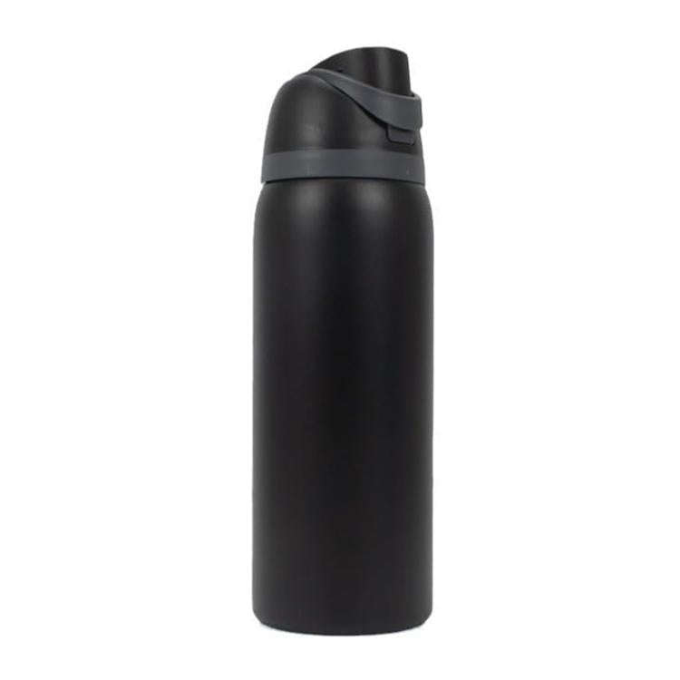 304 Stainless Steel Thermos Portable Sports Direct Drinking Kettle, Capacity: 32oz(Black)