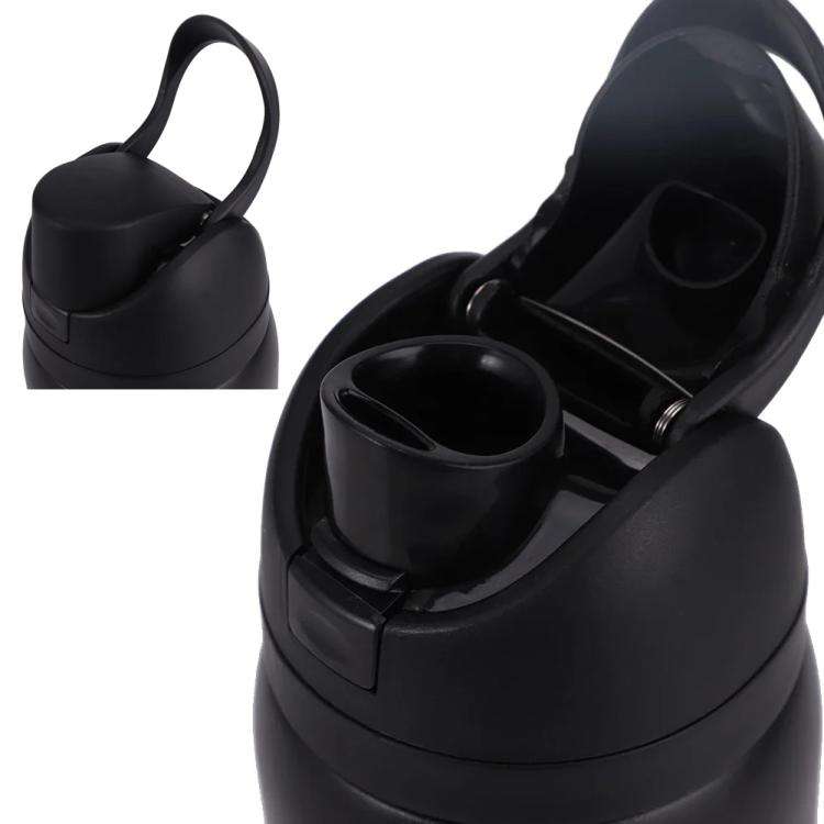 304 Stainless Steel Thermos Portable Sports Direct Drinking Kettle, Capacity: 24oz(Black)