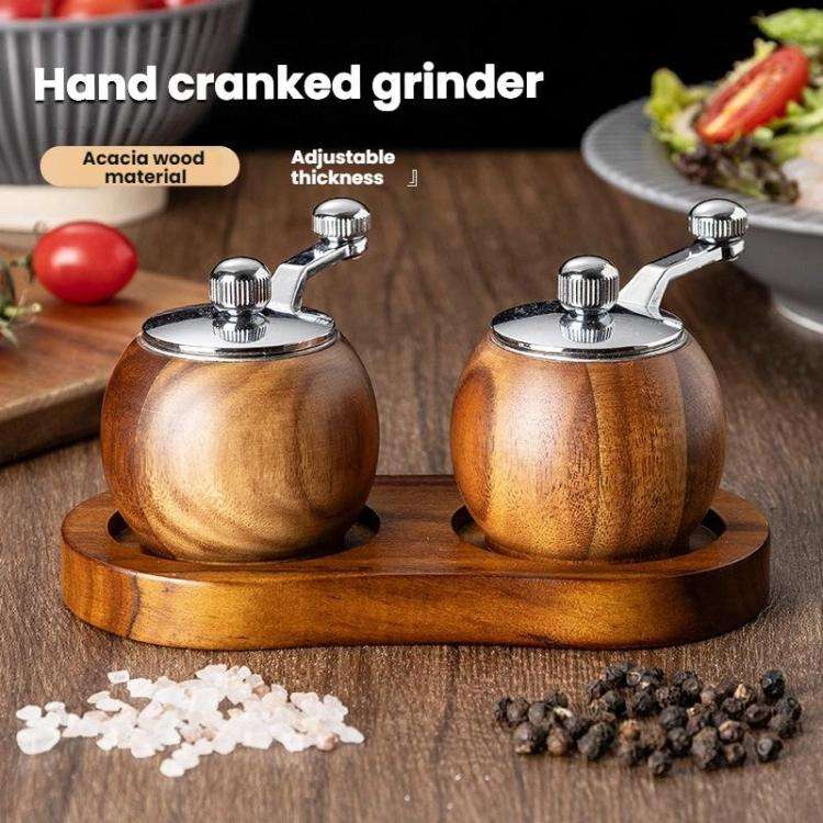 Single Ball Pepper Mill Hand-Crank Mini Ceramic Core Multi-Purpose Grinder
