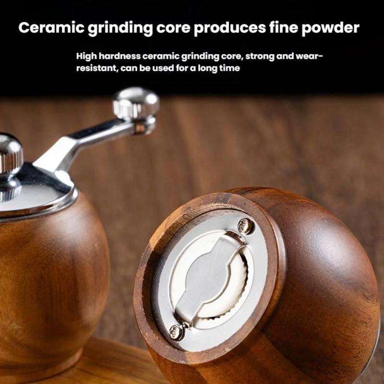Single Ball Pepper Mill Hand-Crank Mini Ceramic Core Multi-Purpose Grinder