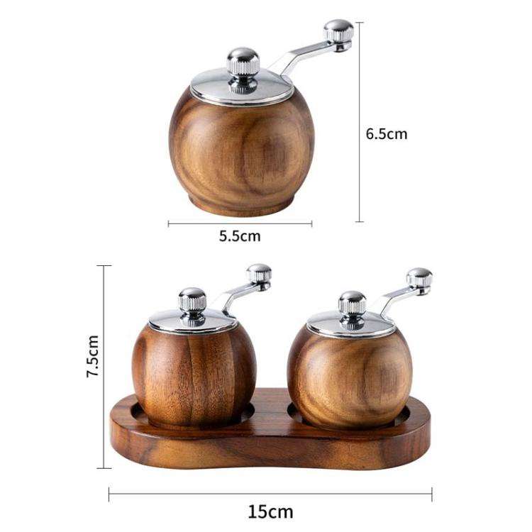 Single Ball Pepper Mill Hand-Crank Mini Ceramic Core Multi-Purpose Grinder